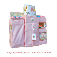 Load image into Gallery viewer, Orange and Peach Premium Crib Organizer or Baby Diaper Caddy

