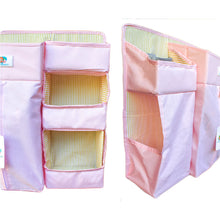 Load image into Gallery viewer, Orange and Peach Premium Crib Organizer or Baby Diaper Caddy
