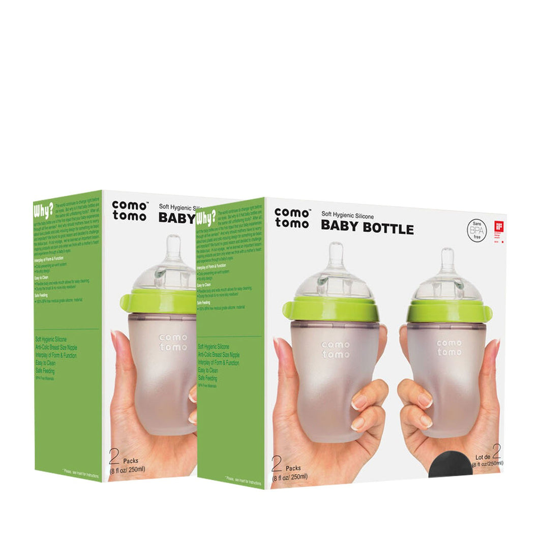 Comotomo Bundle of 4 - 8oz (250ml) Silicone Baby Bottle