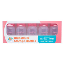 Load image into Gallery viewer, Orange and Peach Standard Neck Breastmilk Storage Bottles
