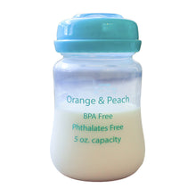 Load image into Gallery viewer, Orange and Peach Wide Neck Breastmilk Storage Bottles
