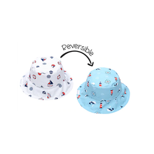 Load image into Gallery viewer, Flap Jack Kids - Reversible Baby &amp; Kids Patterned Sun Hat
