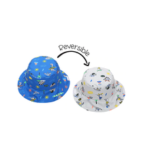 Load image into Gallery viewer, Flap Jack Kids - Reversible Baby &amp; Kids Patterned Sun Hat
