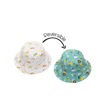 Load image into Gallery viewer, Flap Jack Kids - Reversible Baby &amp; Kids Patterned Sun Hat
