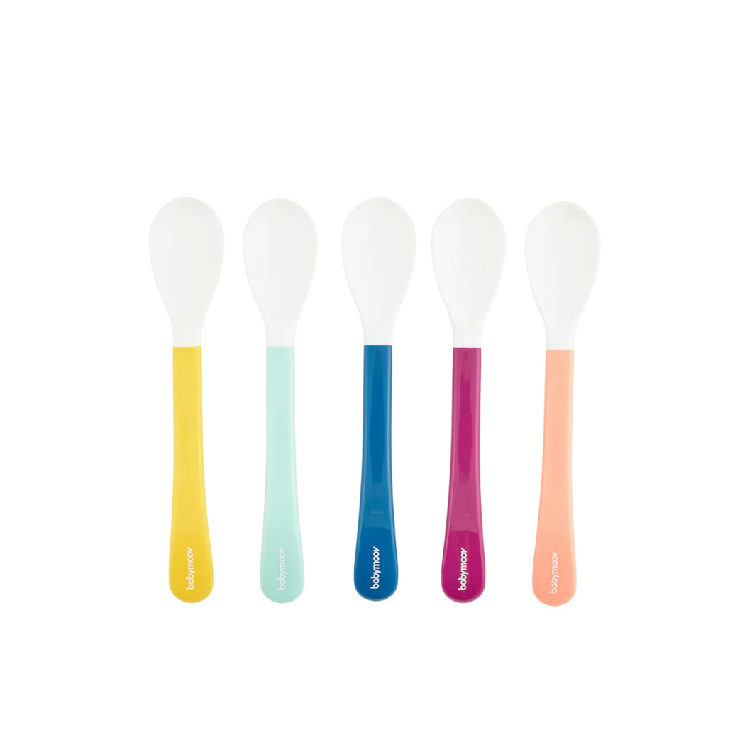 Babymoov - 2nd Age White Head Spoons (Set of 5)