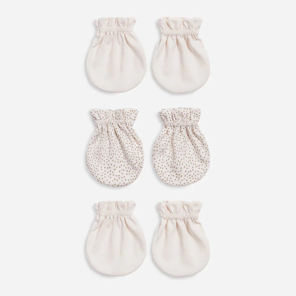 St. Patrick Newborn 3 Pairs Organic Mittens Set