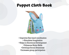 Load image into Gallery viewer, Infantway - Huggabooks Bunny Puppet Cloth Book
