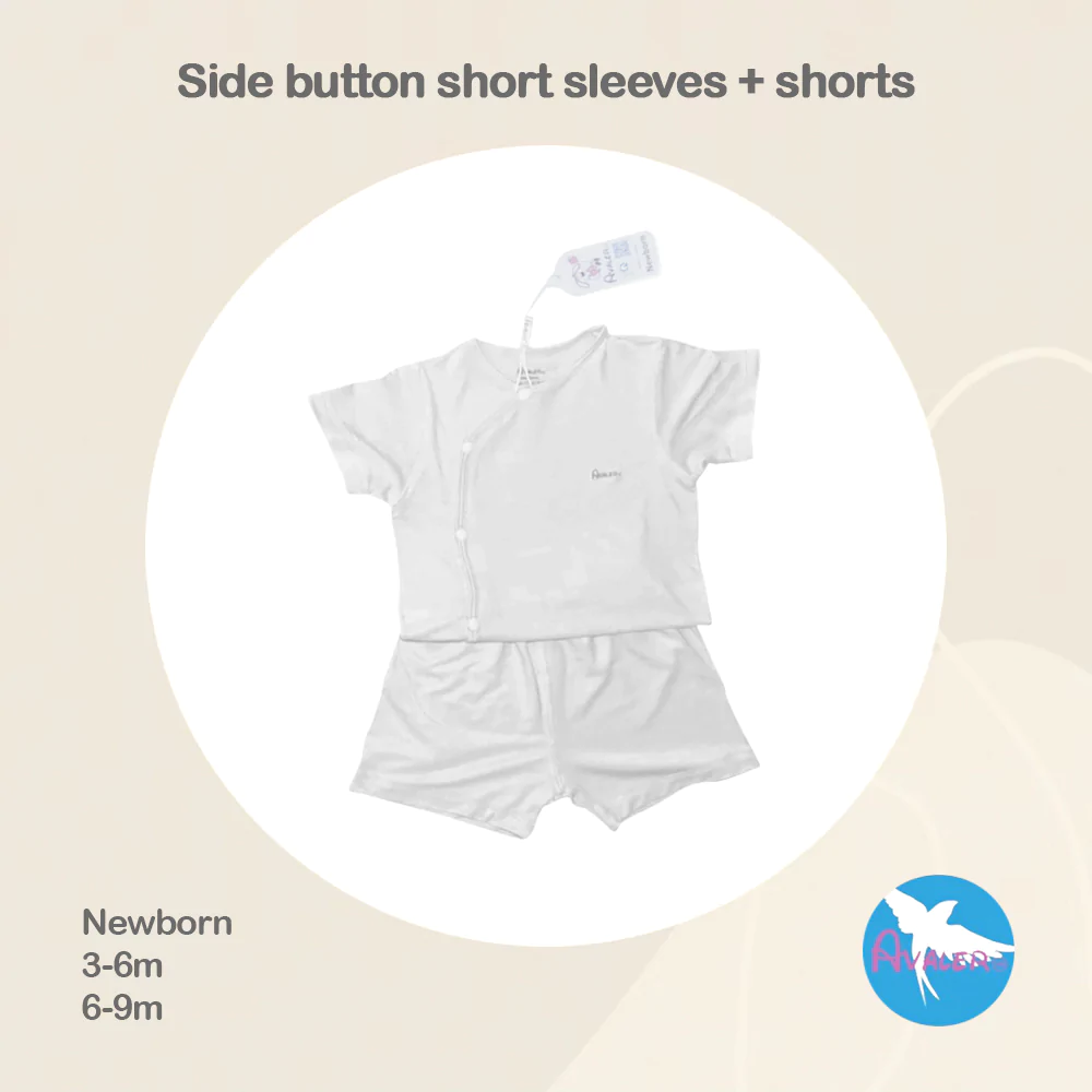 Avaler Side Button Short Sleeves + Shorts Set