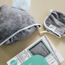 Load image into Gallery viewer, Nuborn Bamboo Hooded Towel And Wash Cloth Set
