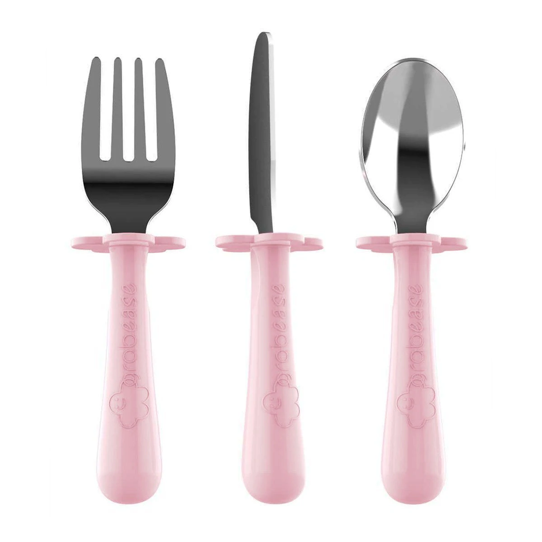 Grabease - Stainless Steel Fork, Knife & Spoon Set