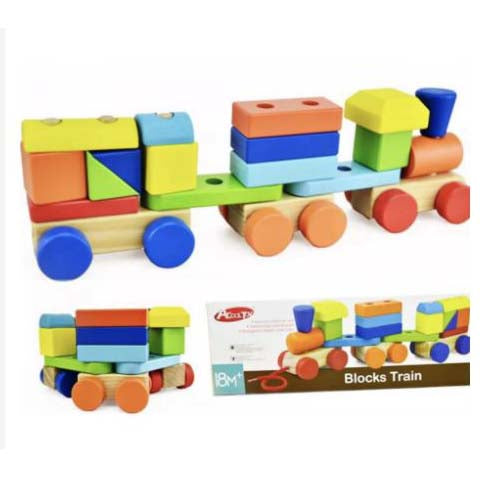 Wooden - Blocks Train