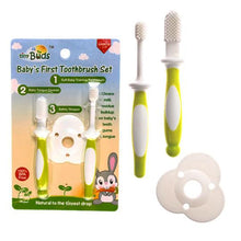 Load image into Gallery viewer, Tiny Buds Baby Toothbrush &amp; Tongue Cleaner Set

