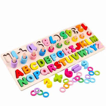 Load image into Gallery viewer, Wooden Digital Letter Matching Board
