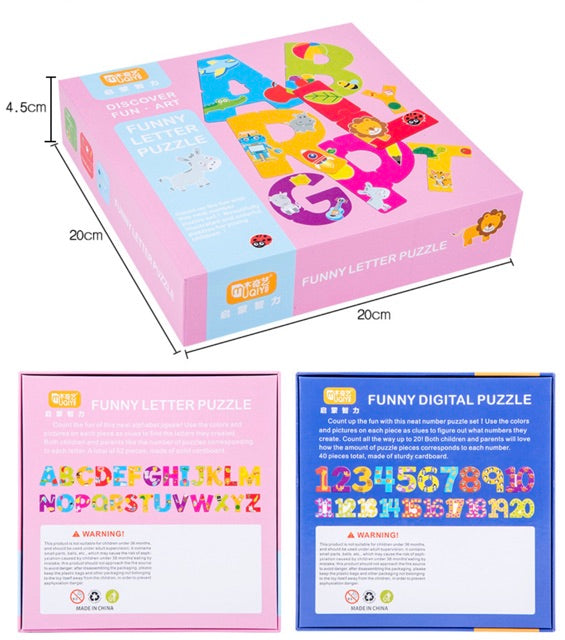Funny Alphabets and Numbers Puzzle