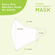 Load image into Gallery viewer, Nappi Baby Nano Zinc Bamboo Mask 2pcs.
