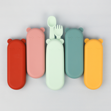 Load image into Gallery viewer, We Might Be Tiny Feedie Fork and Spoon Set
