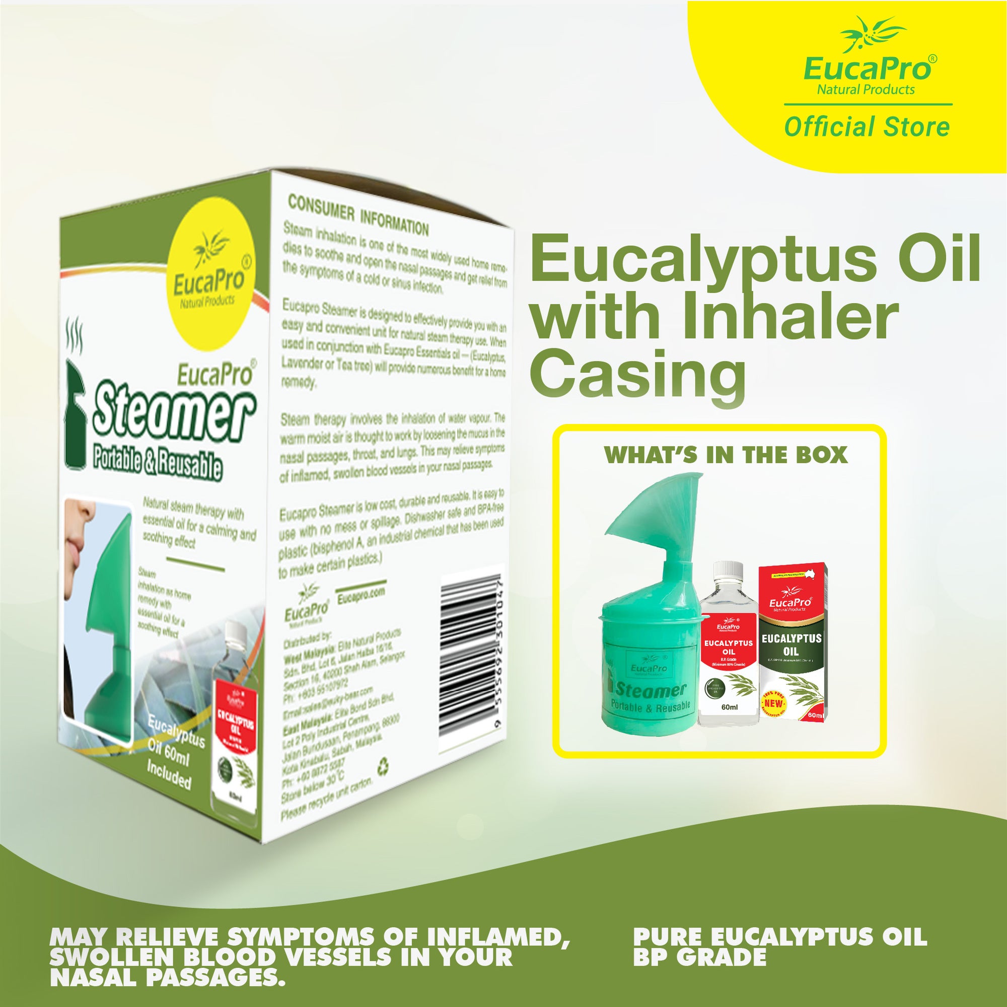 Eucapro Eucalyptus Oil with Inhaler Casing – Urban Mom