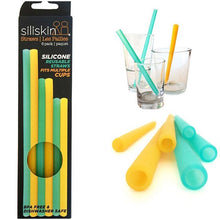 Load image into Gallery viewer, GoSili Siliskins Reusable Silicone Straws- Family Sizes 6 pack
