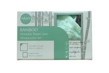 Load image into Gallery viewer, Nuborn Bamboo Hooded Towel And Wash Cloth Set
