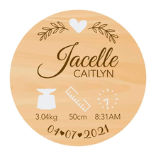 Load image into Gallery viewer, Blooming Wisdom - Hello World Baby Birth Details Disc

