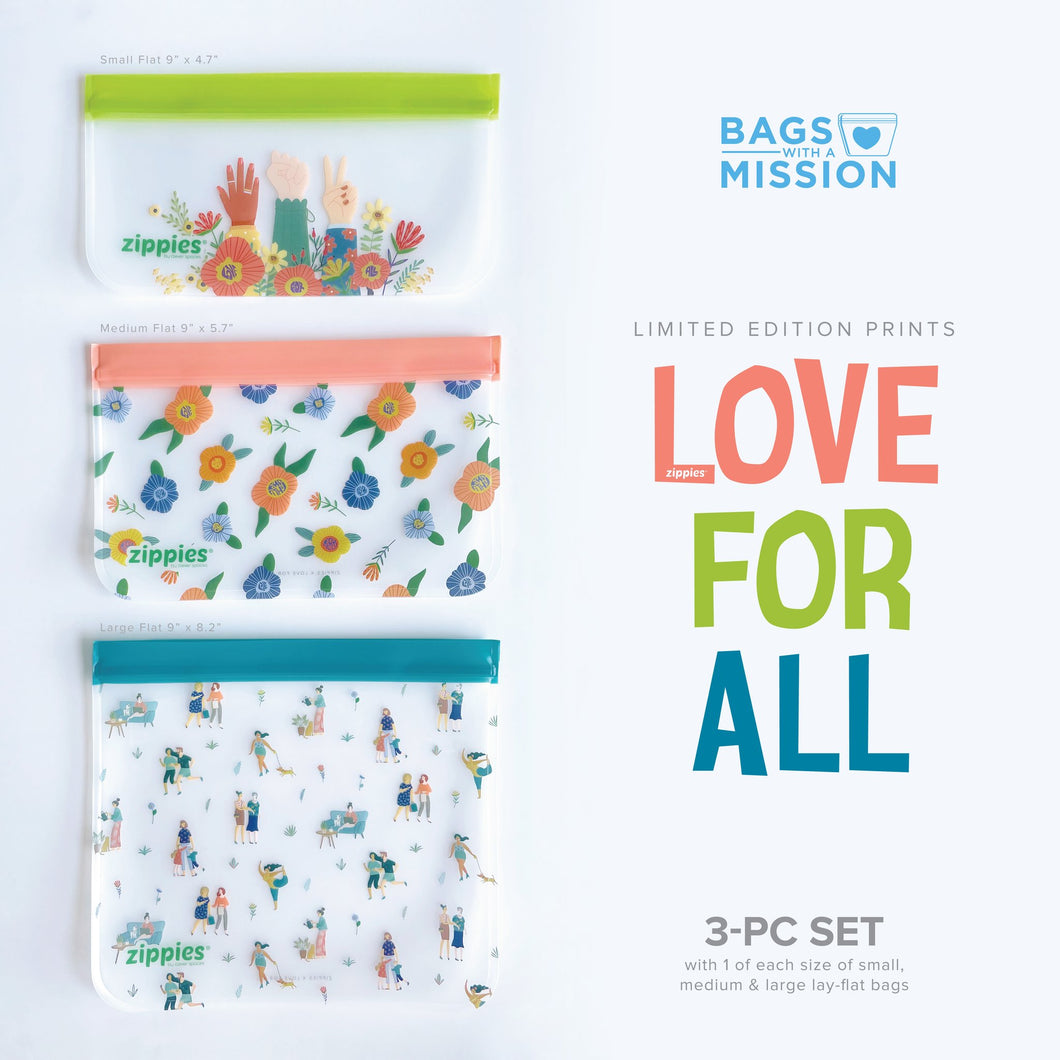 Zippies Love for All 3-Pc Sampler Set - Bags With A Mission