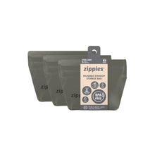 Load image into Gallery viewer, Zippies Steel Grey Reusable Standup Storage Bags

