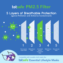 Load image into Gallery viewer, Totsafe Essential Lifestyle Masks and Totsafe PM2.5 Filter - Bundle
