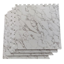 Load image into Gallery viewer, Olive &amp; Cloud Marble Puzzle Mat
