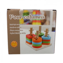 Load image into Gallery viewer, Wooden Four Columns set Building Blocks

