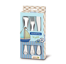 Load image into Gallery viewer, Tramontina Le Petit 3-Piece Child&#39;s Cutlery Set
