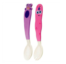 Load image into Gallery viewer, Tramontina Monster Baby 2-Piece Cutlery Set

