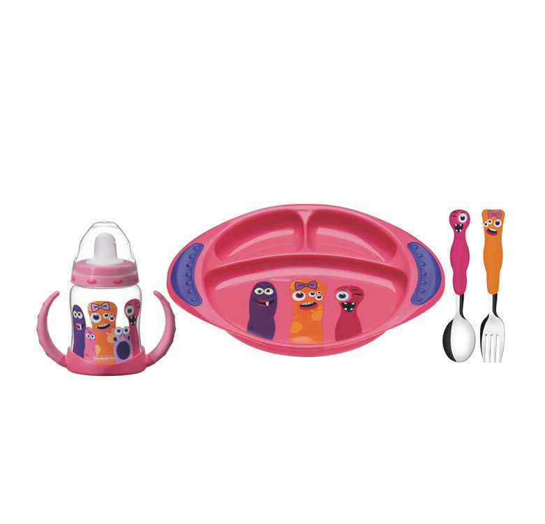 Tramontina Monster Kids 4-Piece Cutlery Set