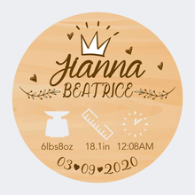 Load image into Gallery viewer, Blooming Wisdom - Hello World Baby Birth Details Disc
