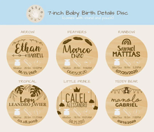 Load image into Gallery viewer, Blooming Wisdom - Hello World Baby Birth Details Disc
