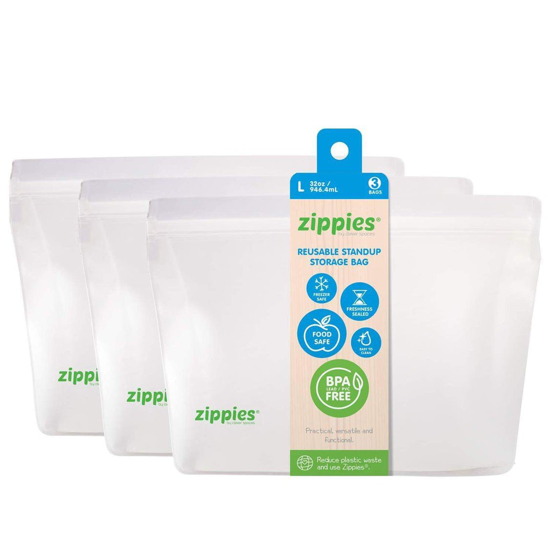 Zip-Em Reusable Storage Bags - Individual –