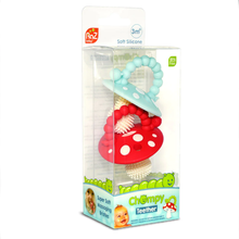 Load image into Gallery viewer, RaZBaby Chompy Mushroom Silicone Teether
