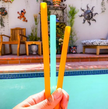 Load image into Gallery viewer, GoSili Siliskins Reusable Silicone Straws- Family Sizes 6 pack
