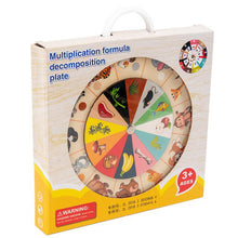 Load image into Gallery viewer, Wooden Multiplication Formula Decomposition Plate

