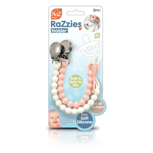 Load image into Gallery viewer, Razbaby - RaZzies Silicone Paci/Teether Holder 2pk

