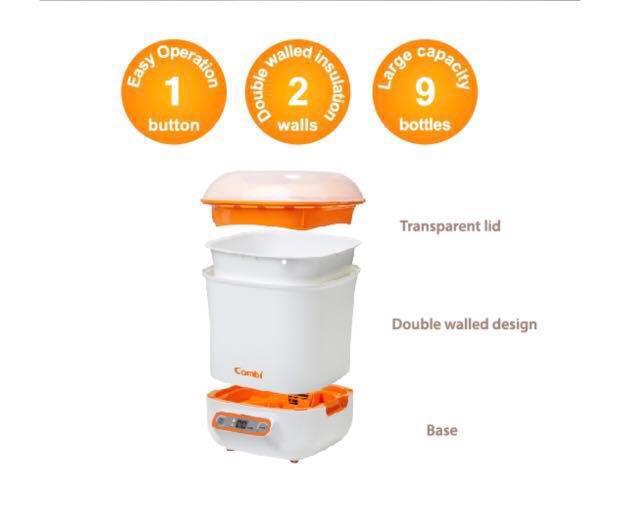 Combi bottle sterilizer top