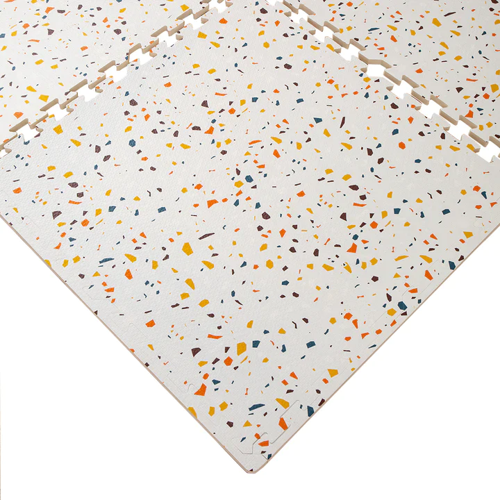 Olive & Cloud Terrazzo Puzzle Mats