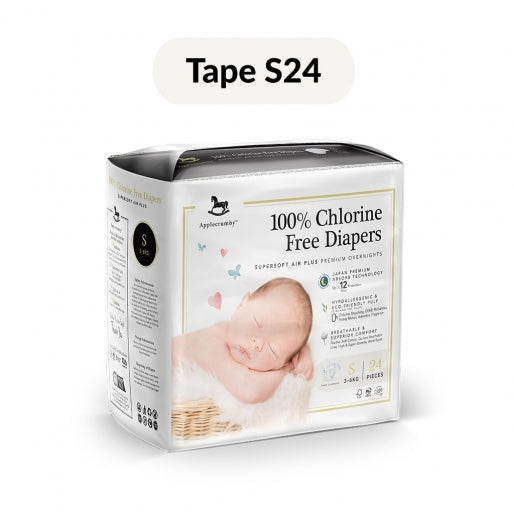 Applecrumby Chlorine Free Baby Tape Diaper