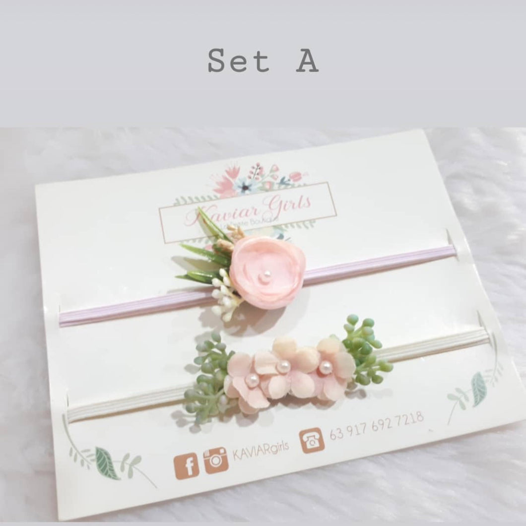 Kaviar girls headbands Set (0-3months)