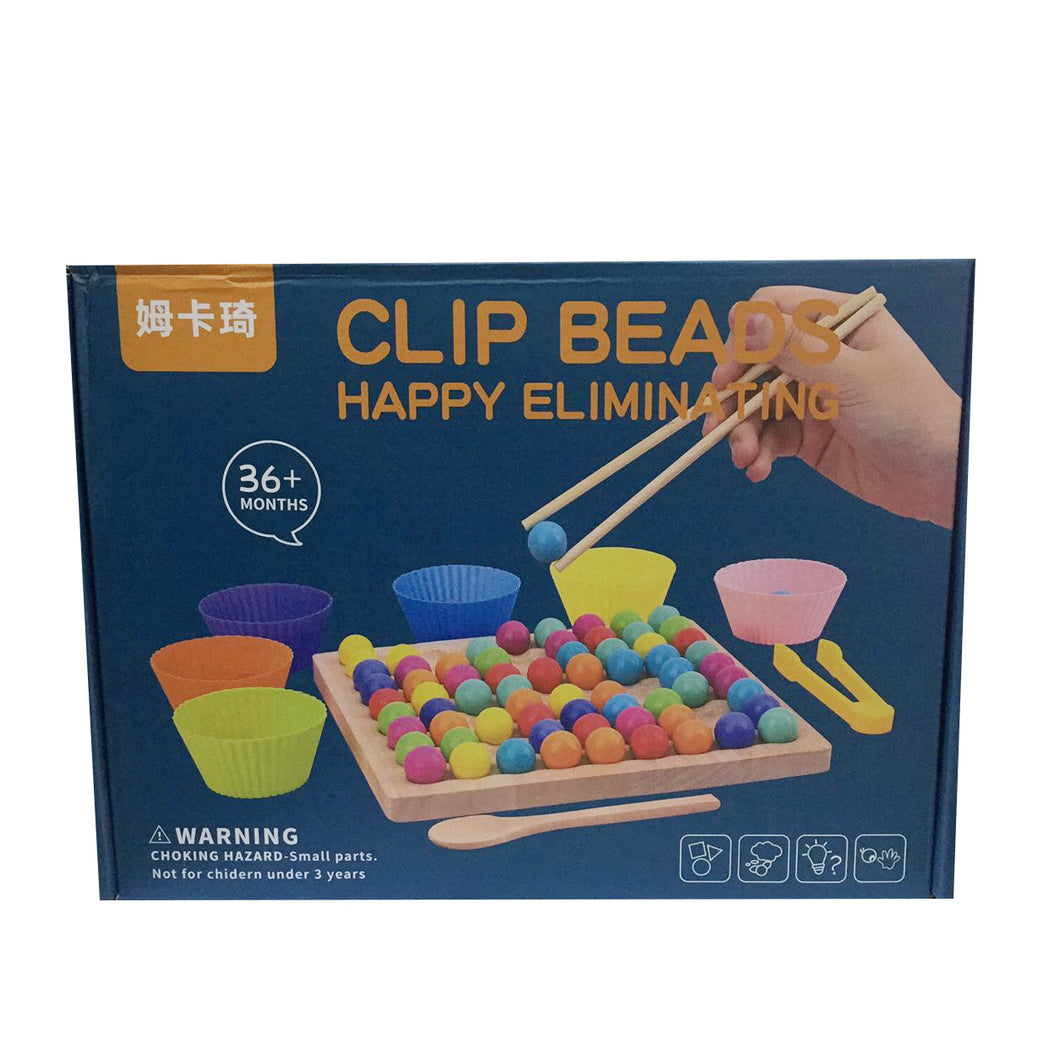 Wooden Clip Beads Happy Eliminating
