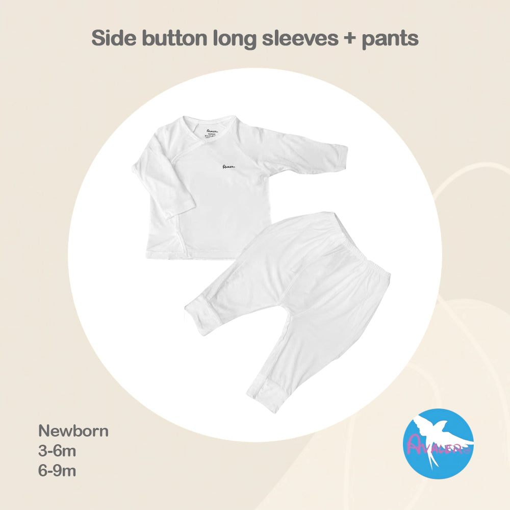 Avaler Side Button Long Sleeves + Pants Set