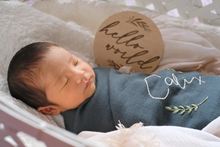Load image into Gallery viewer, Blooming Wisdom - Hello World Baby Name And Announcement Disc
